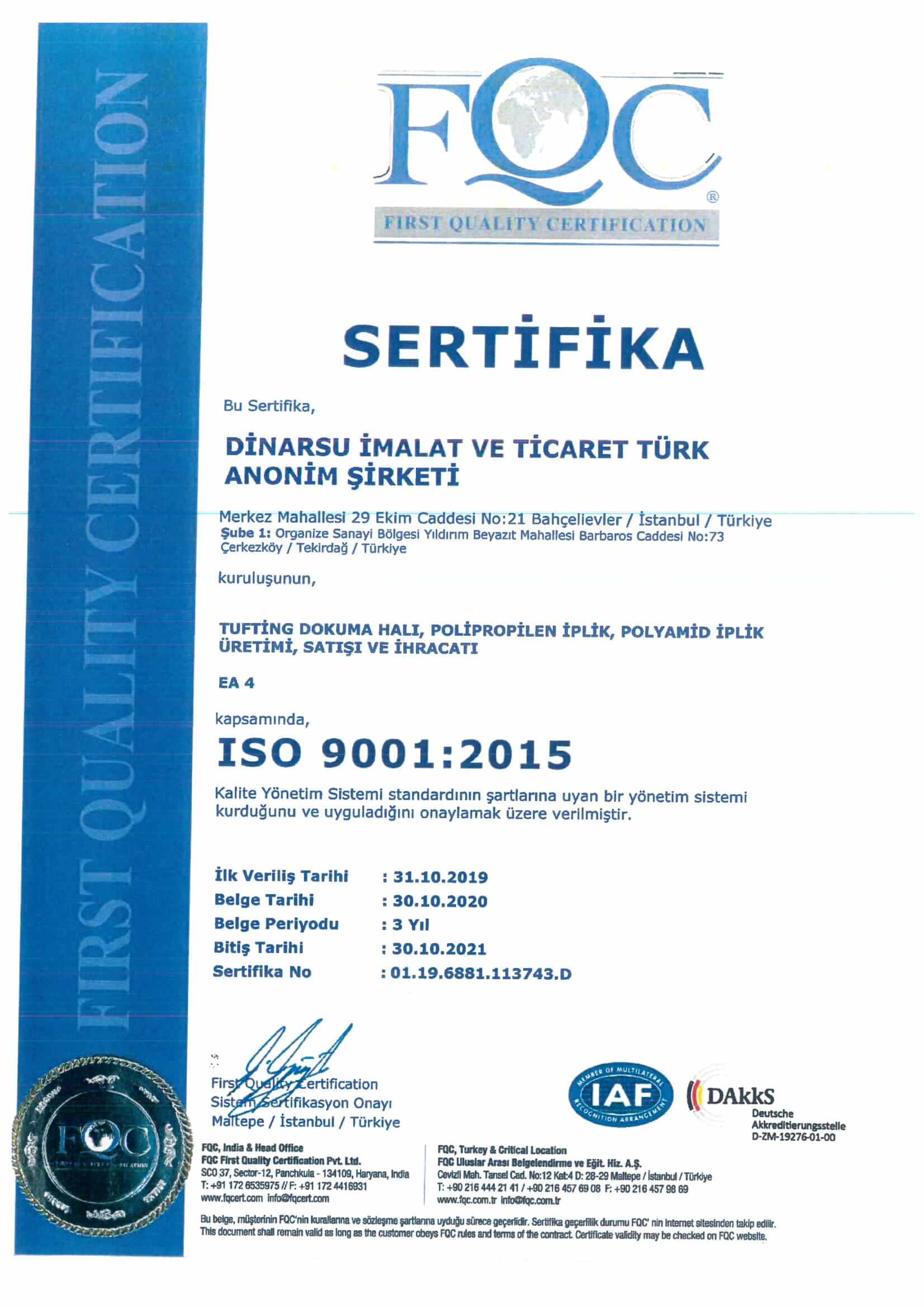 ISO 9001.2015 sertifika 2021 1