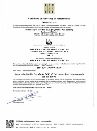 Samur hali sertifikalari3